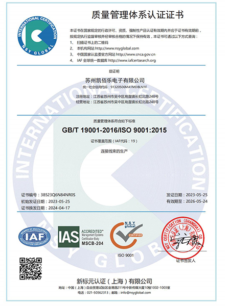 ISO 9001 -中文證書
